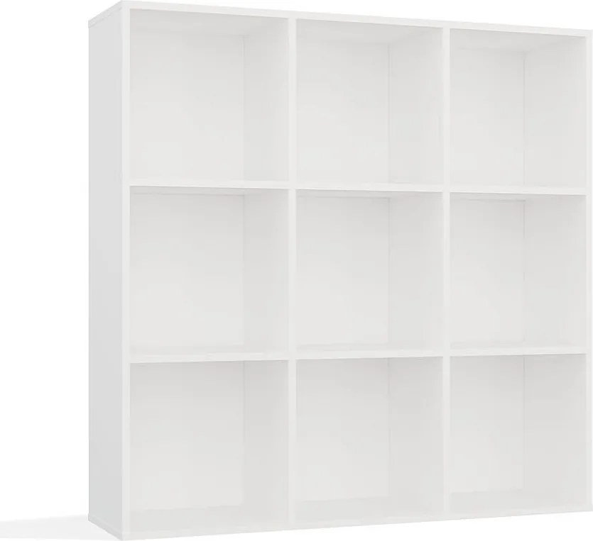 Regał MALAX 3X3 H | Biały | 110,5x30x110,5 cm |  Regał 9 Komór