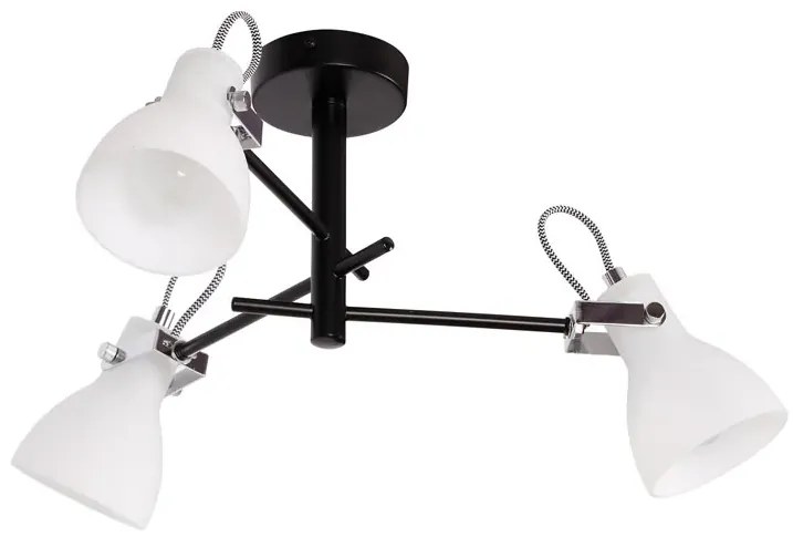 Czarny potrójny loftowy żyrandol - S596 A3-P35