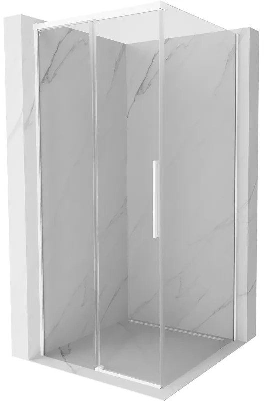 Mexen Rox kabina prysznicowa rozsuwana 110 x 110 cm, transparent, biała - 8C2-110-110-20-00