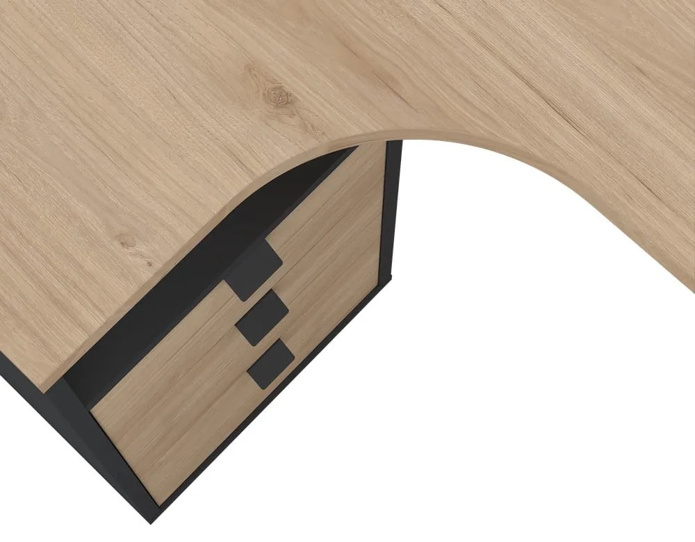 Biurko z blatem w dekorze dębu 100x150 cm Sign – Tvilum