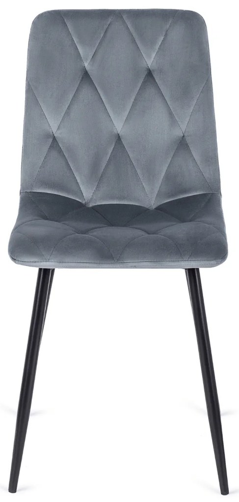 Zestaw Stół Okrągły Rozkładany HARRY 102-142 cm Dąb Craft/Czarny i 4 Krzesła Tapicerowane ROBIN Szare Nowoczesne