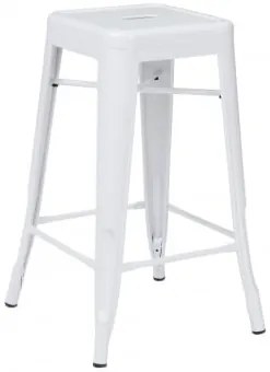 Wysoki, Stalowy, Sztaplowany Stołek Lix Biała & ↑65 Cm - Sklum