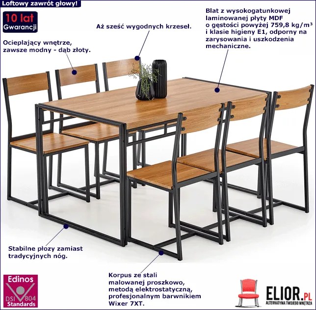 Industrialny zestaw złoty dąb H4-C57