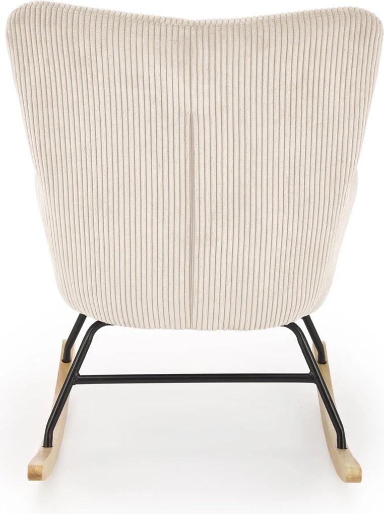 Sztruksowy fotel bujany Belmiro Halmar