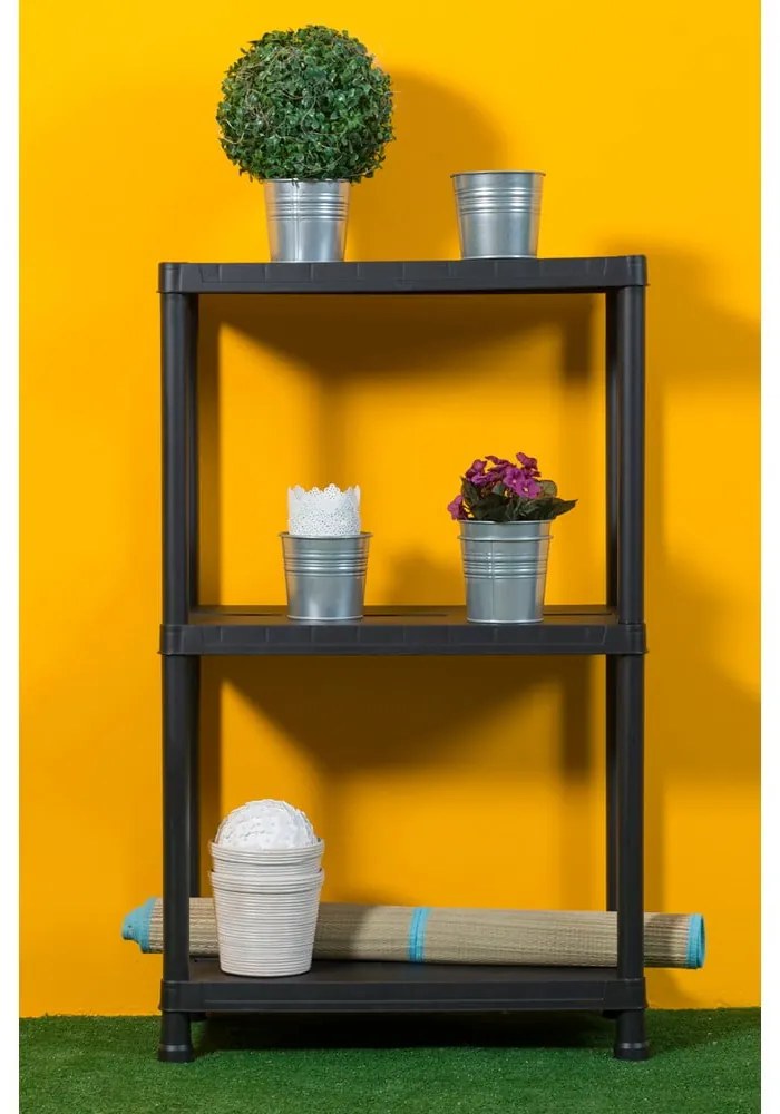 Czarny plastikowy regał do garażu 60x95 cm Universal Pro – Toomax