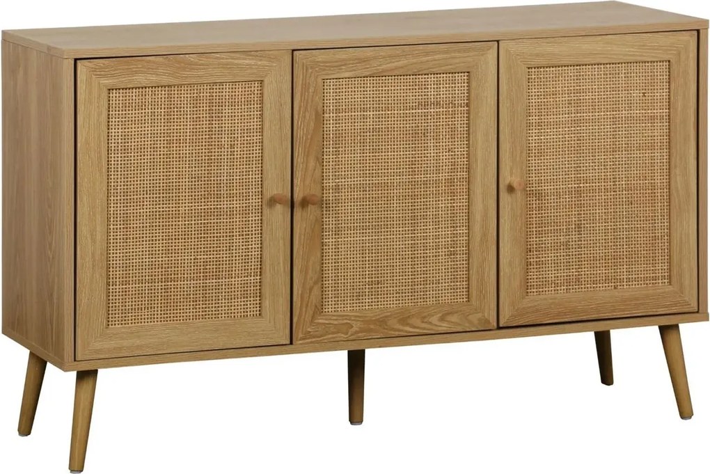 Komoda z potrójnymi drzwiczkami w stylu boho B3-R02