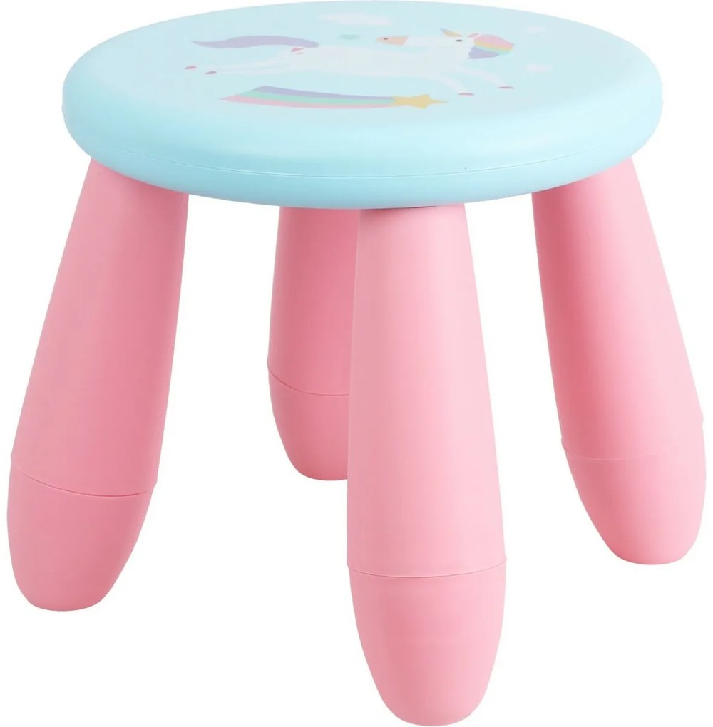 Hatu Stołek dla dzieci Jednorożec, 23 x 22 x 21 cm, plastik