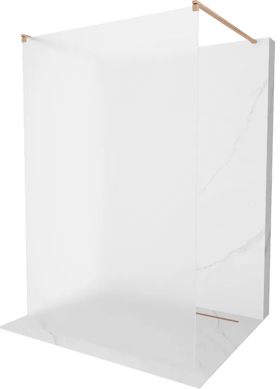 Mexen Kioto ścianka prysznicowa wolnostojąca 110 x 200 cm, szron 8 mm, miedź szczotkowana - 800-110-002-65-30