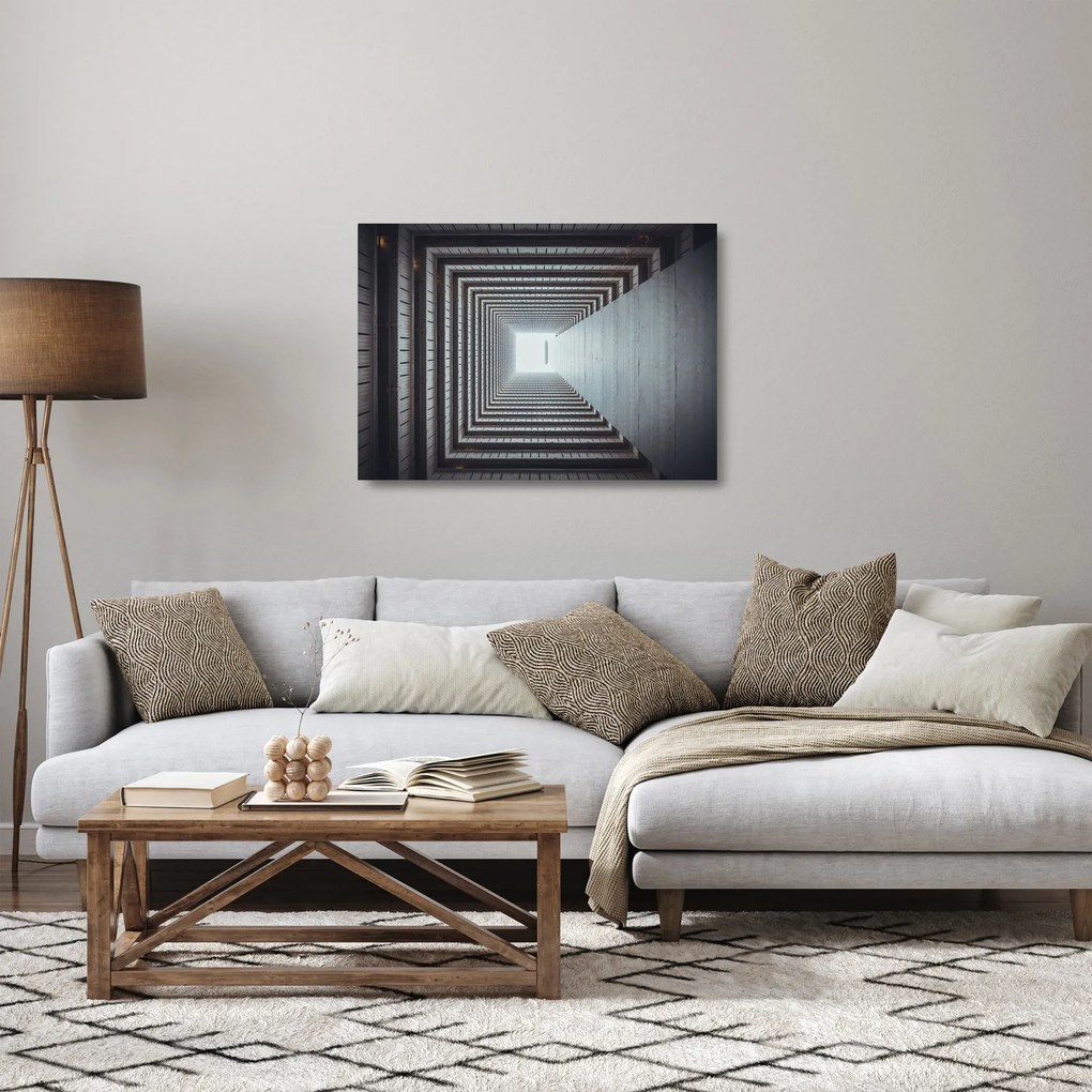 Obraz na szkle - Widok z wnętrza budynku (70x50 cm)