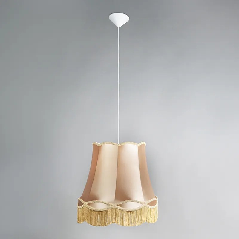 Zestaw 4 Retro wiszących złotych lamp 45 cm - Granny Retro Oswietlenie wewnetrzne
