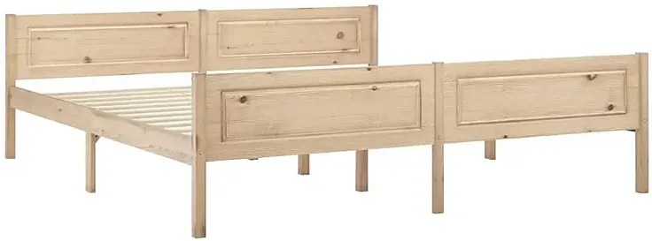 Małżeńskie łóżko z naturalnego drewna 180x200 S7-A62