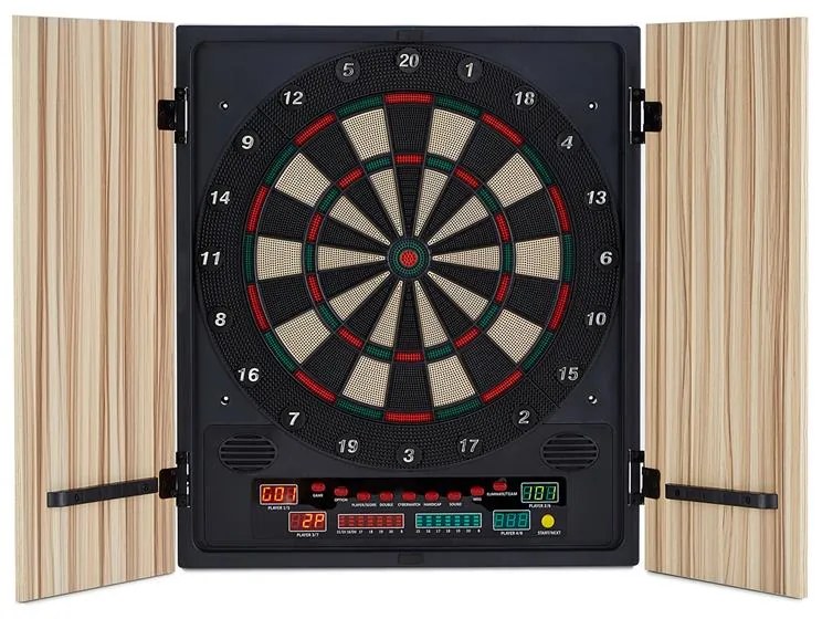 KLARFIT Dartmaster 180 elektroniczna tarcza do darta z drzwiczkami