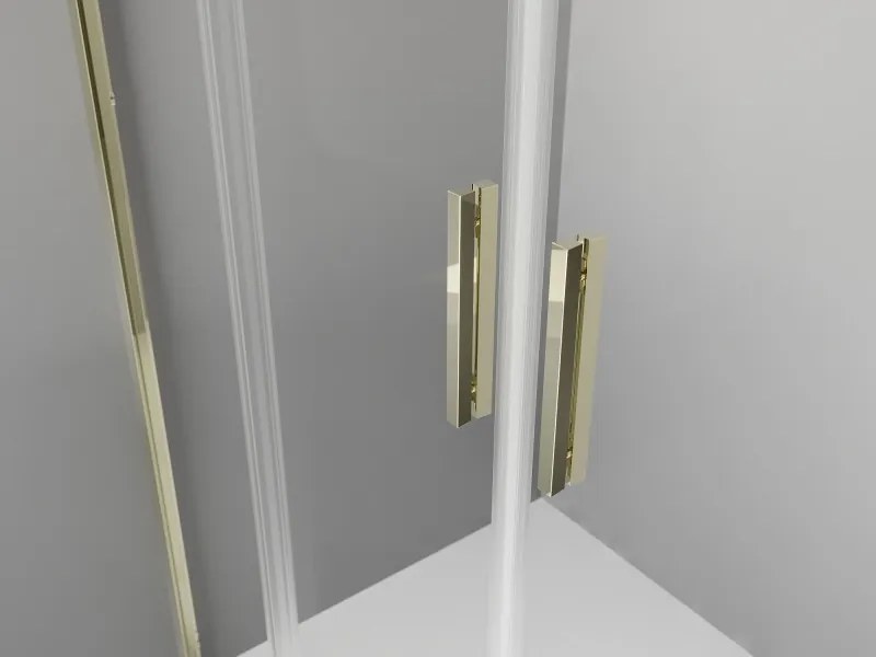 Mexen Exo drzwi prysznicowe podwójne rozsuwane 170 cm, transparent, złote - 8152-170-000-50-00