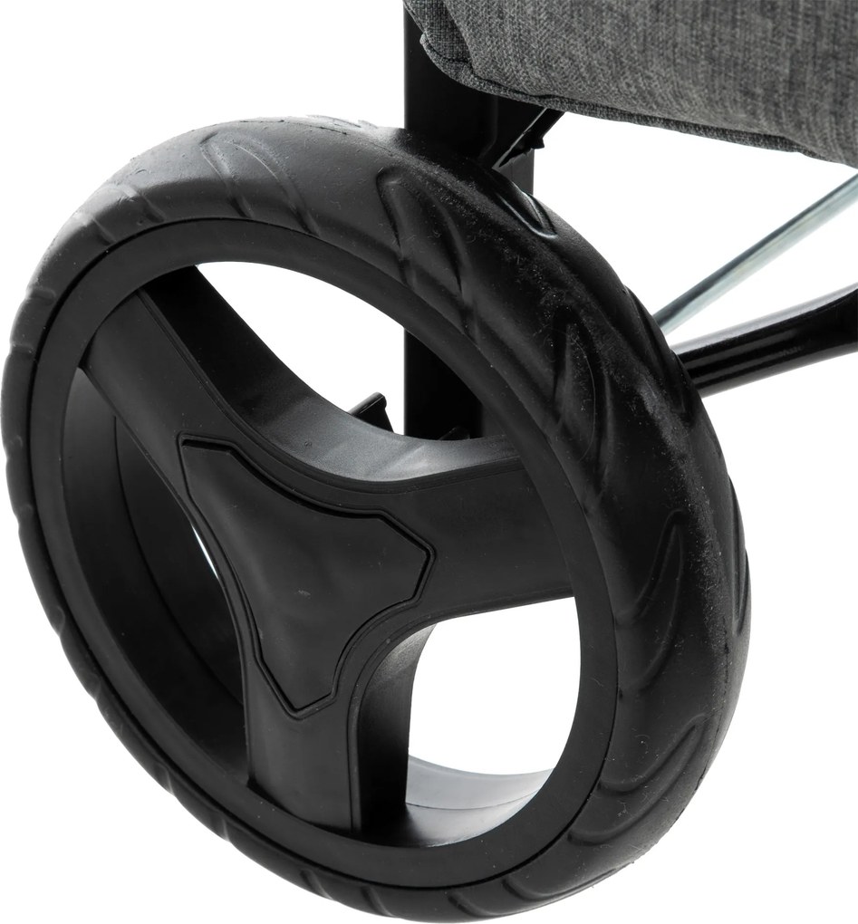 Wózek zakupowy na kółkach, szary