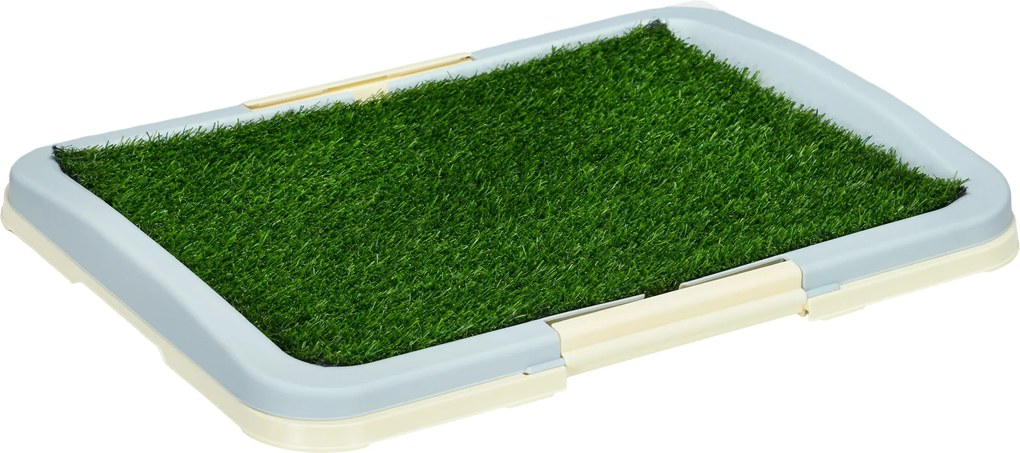 PawHut toaleta dla szczeniąt - toaleta dla szczeniąt ze sztuczną trawą - toaleta dla psów - kolor niebieski - 63x48,5cm