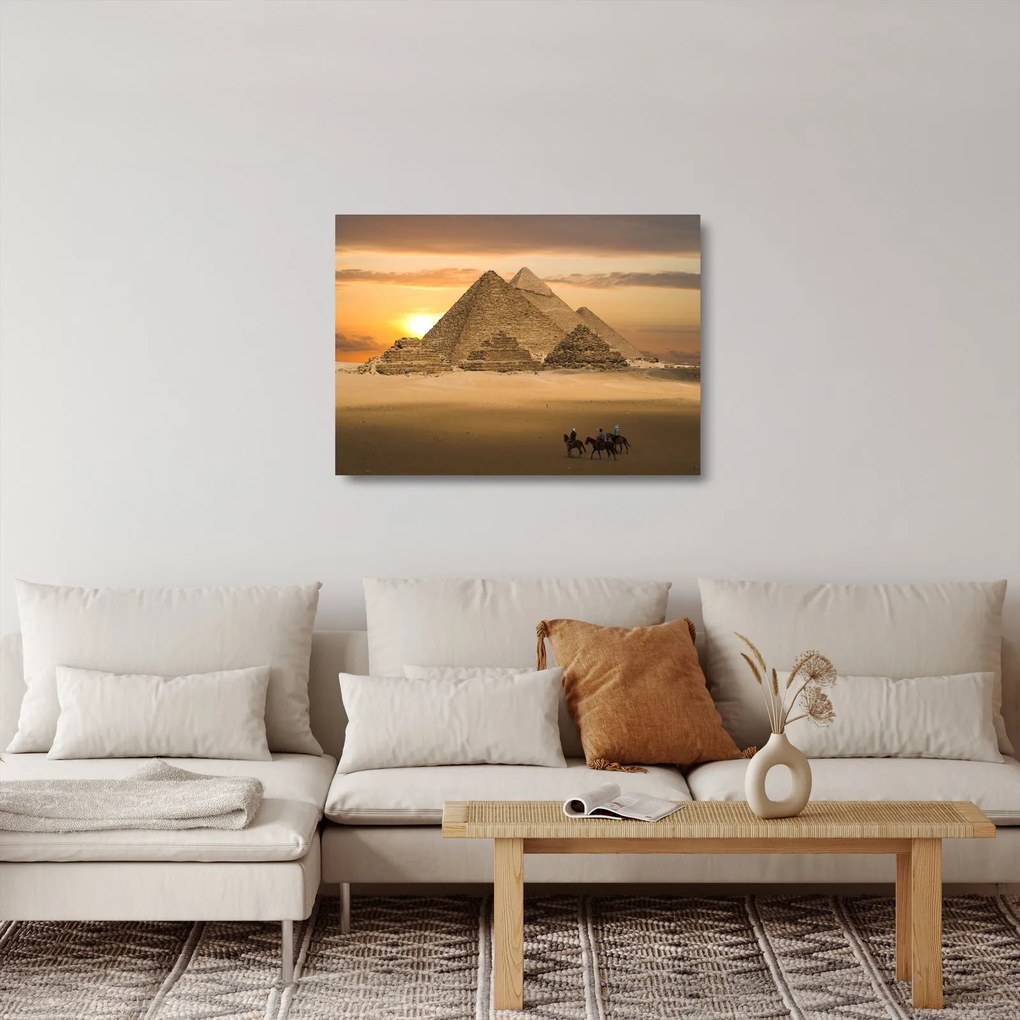 Obraz na szkle - Piramidy (70x50 cm)