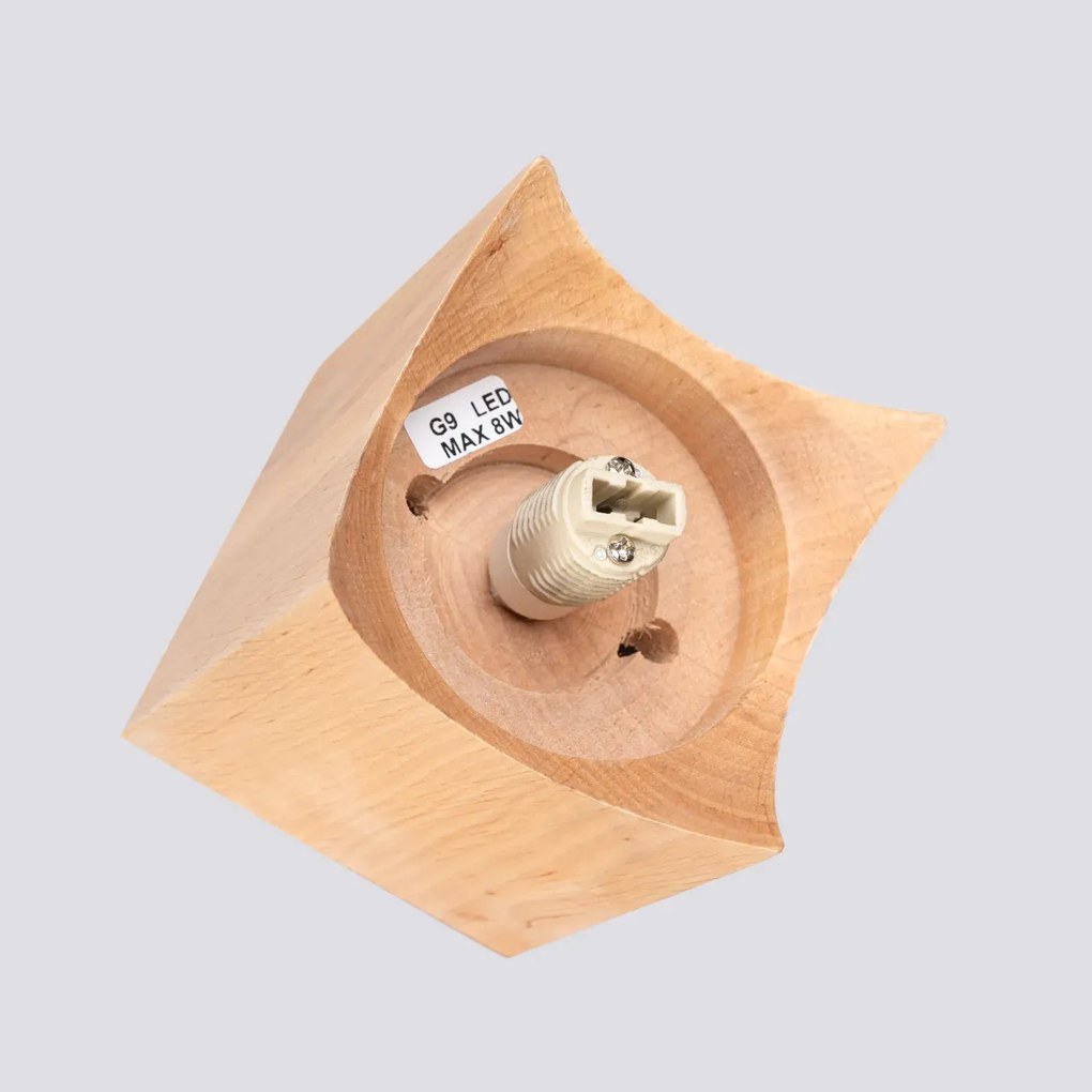 Plafon SOLIS naturalne drewno SOLLUX  LIGHTING