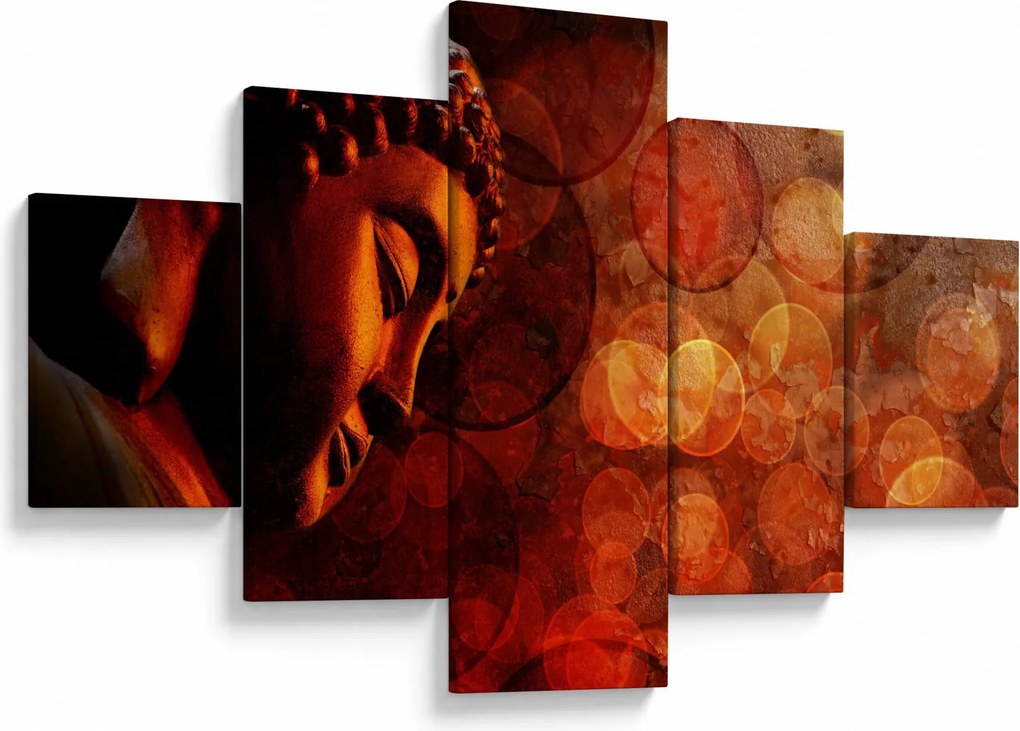 Obraz - Budda w odcieniach czerwieni (125x70 cm)