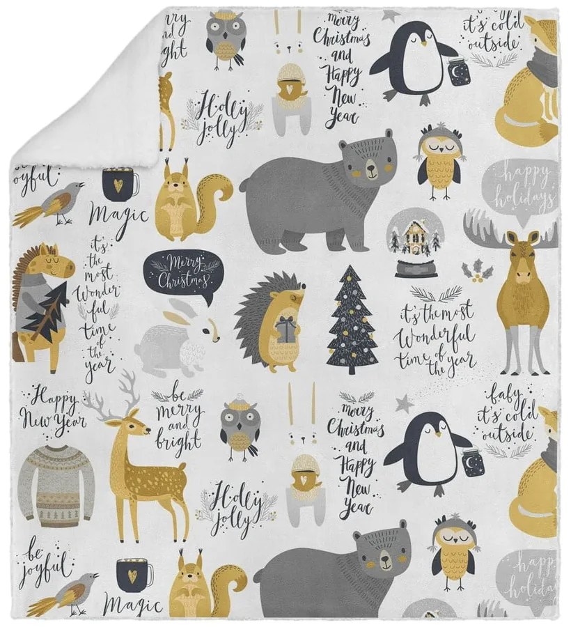 Biały koc dziecięcy 120x180 cm – Oyo home