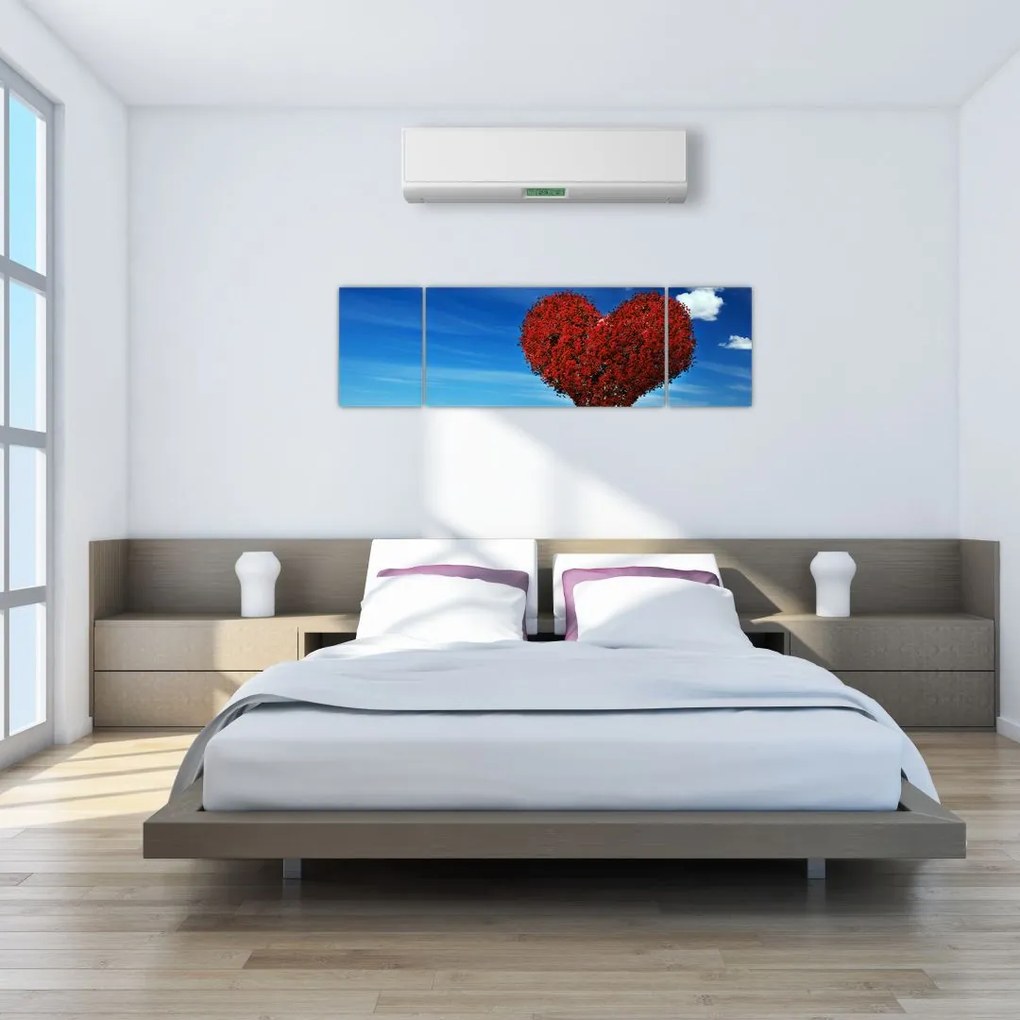 Obraz - Serce z drzewa (170x50 cm)