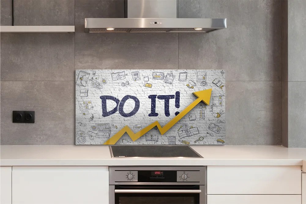 Szklany Panel Motywujące Hasło "Do It"