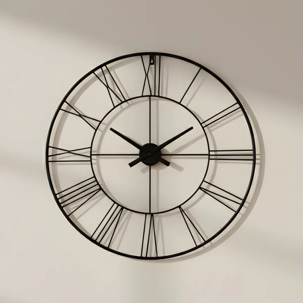 Zegar ścienny w stylu industrialnym ARATIO, Ø 70 cm