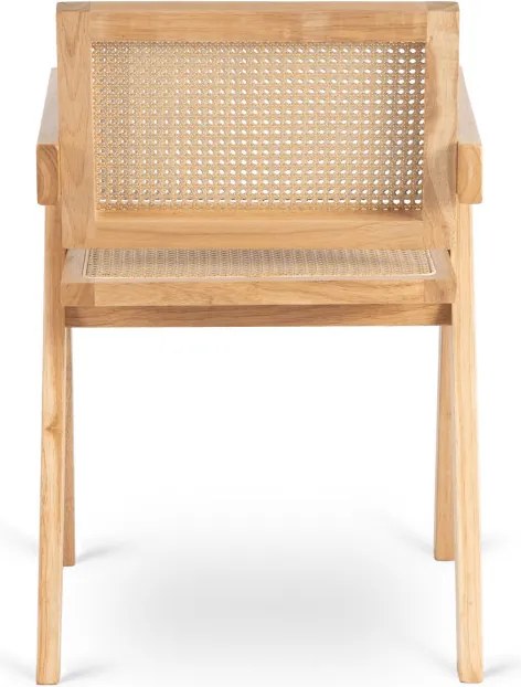 Krzesło Drewniane MADERA Dąb/Beż Ażurowe Retro