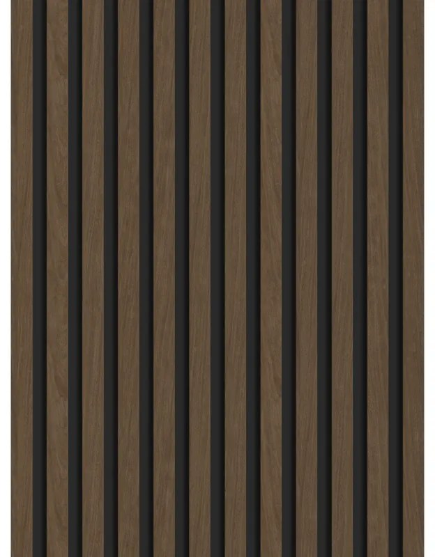 Mexen Lam-B lamele ścienne 275 x 30 cm, płyta HDF 4 mm, fornir techniczny, Orzech Espresso - S100-275307-3015-019