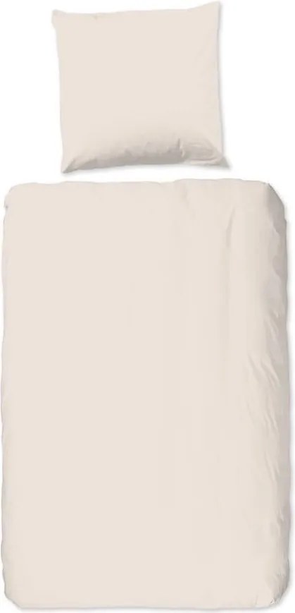 Beżowa bawełniana pościel jednoosobowa Good Morning Universal, 140x220 cm