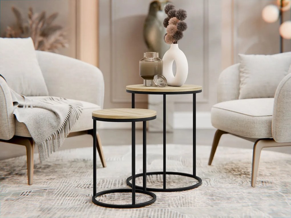 Zestaw 2 stolików kawowych Zunir