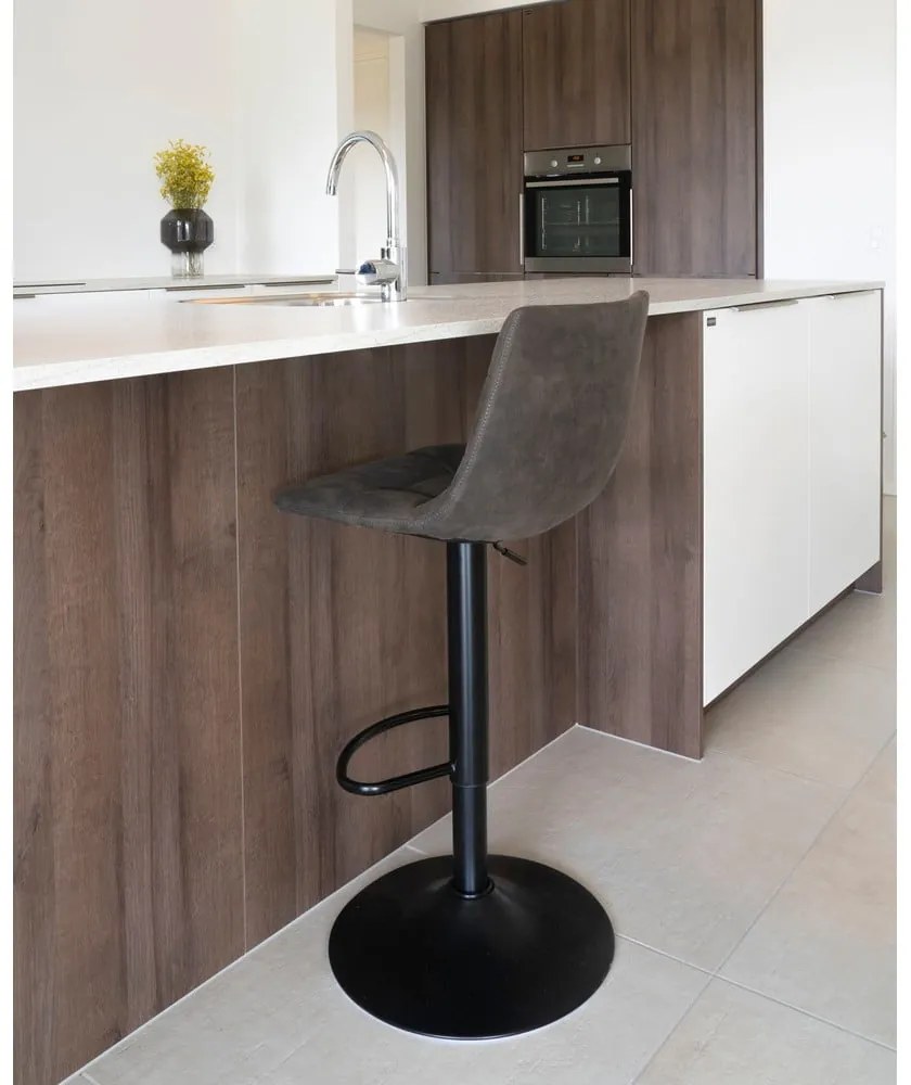 Ciemnoszare tapicerowane hokery zestaw z regulowaną wysokością 2 szt. (wysokość siedziska 63 cm) Middelfart – House Nordic