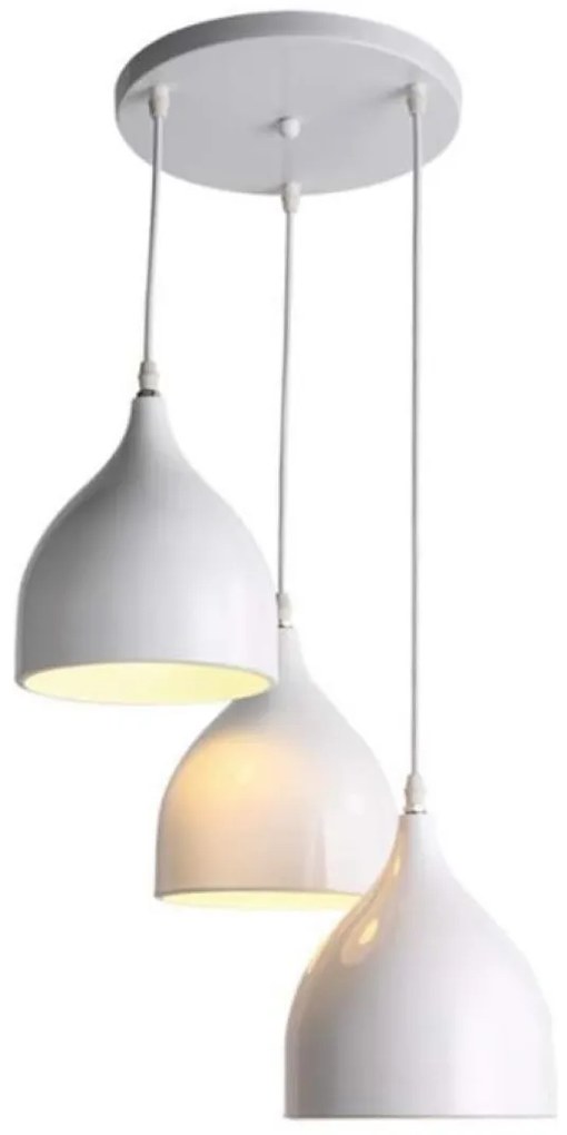Lampa sufitowa loftowa metalowa wisząca AT17-3SZ-White