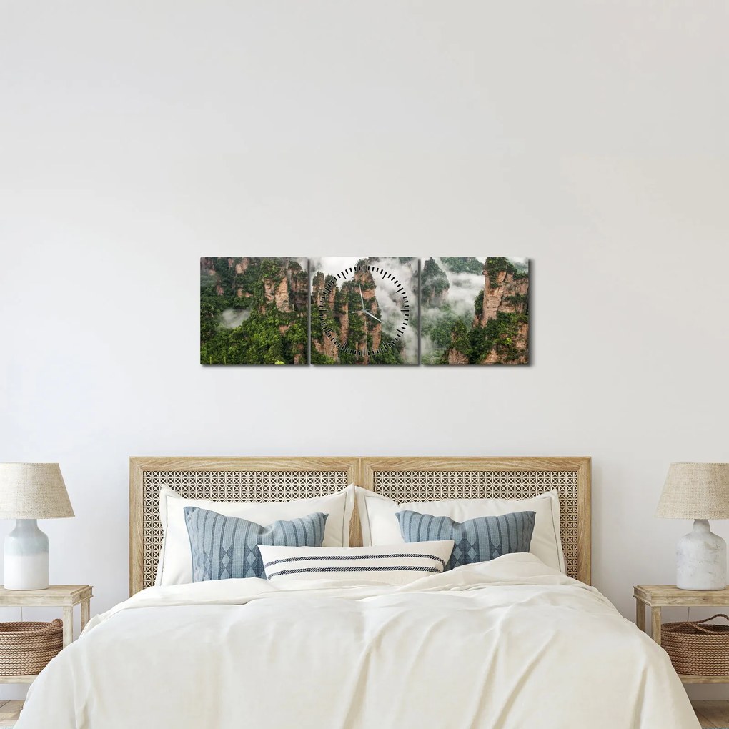 Obraz - Zhangjiajie National Park, Chiny (z zegarem) (90x30 cm)