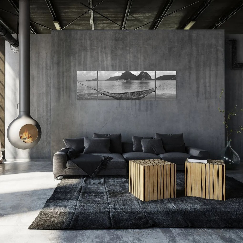 Obraz - Hamak na plaży (170x50 cm)