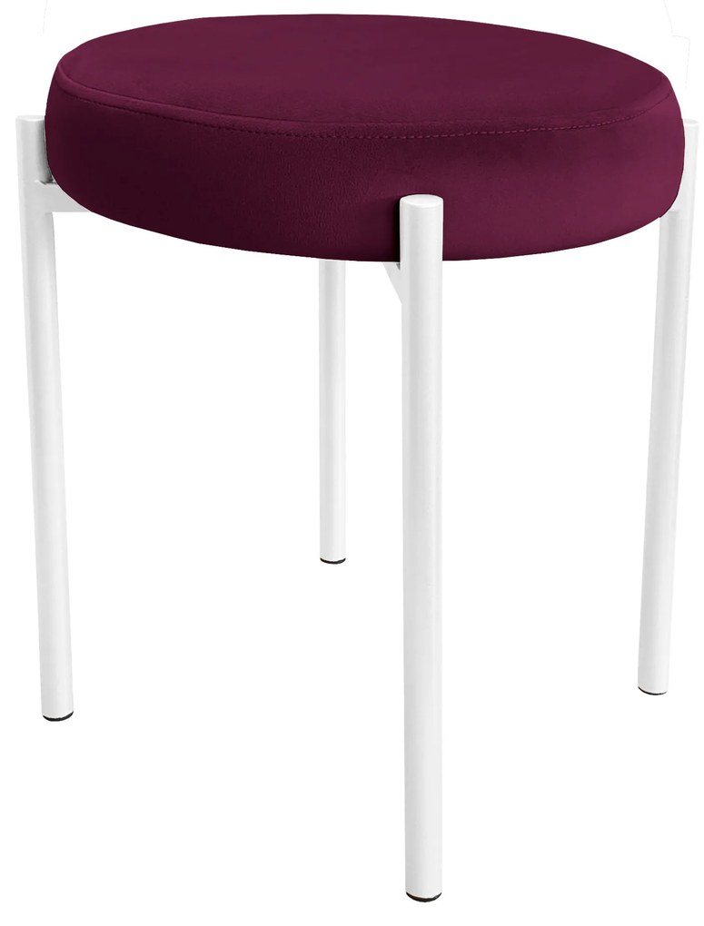 TABORET DIOR STOŁEK LOFT metal podstawa biała MG02