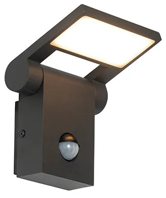 Zewnetrzna Kinkiet / Lampa scienna zewnętrzny szary w tym LED IP54 z czujnikiem ruchu - Zane Nowoczesny Oswietlenie zewnetrzne