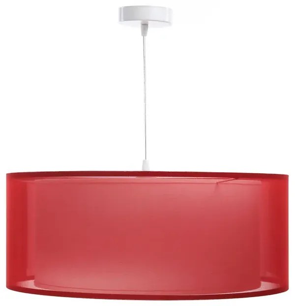 Czerwona lampa wisząca z podwójnym kloszem - S436 E9-D13