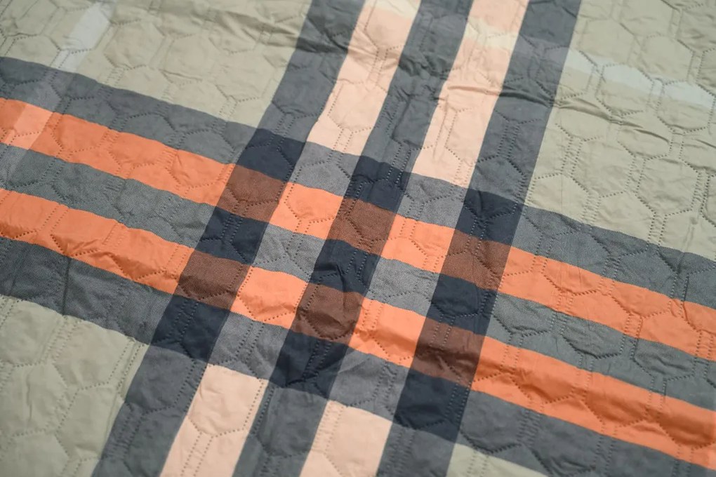 Narzuta na łóżko PLAIDORY HEXAGON, zielony Rozmiar: 170 x 210 cm