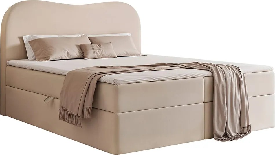 Łóżko kontynentalne NUMEO z pojemnikiem na pościel