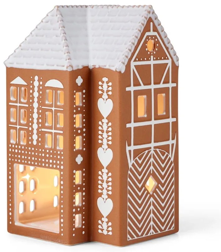 Kamionkowy świecznik na świeczkę typu tealight Gingerbread Lighthouse – Kähler Design