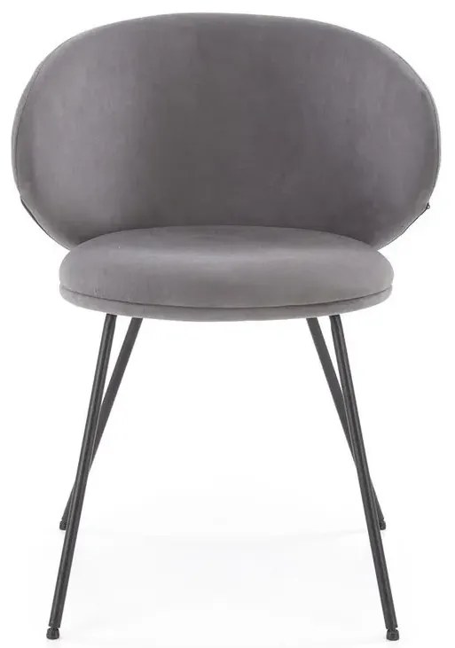 Krzesło tapicerowane K587 VELVET szare  HALMAR
