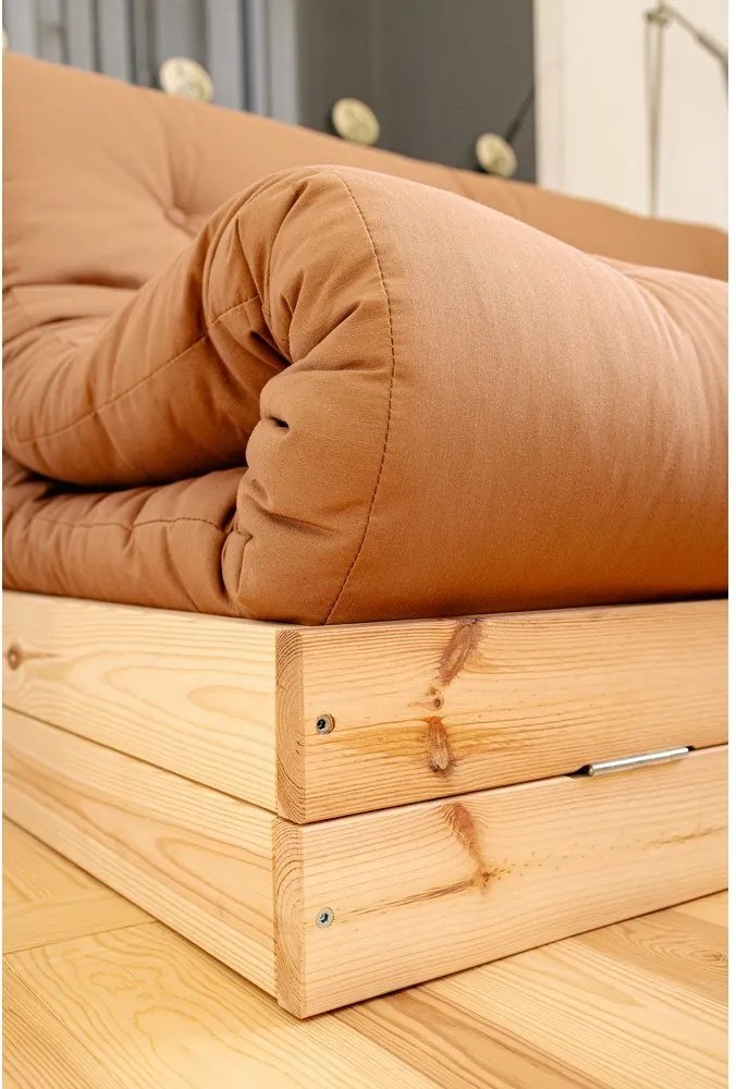 Beżowa lniana rozkładana sofa 145 cm Flip – Karup Design