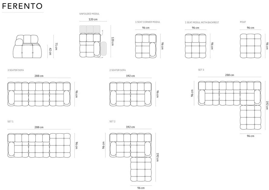 Ciemnozielony podnóżek Ferento – Cosmopolitan Design