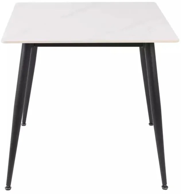 Stół jadalniany RION 80x80 cm z blatem ceramicznym, biały marmur