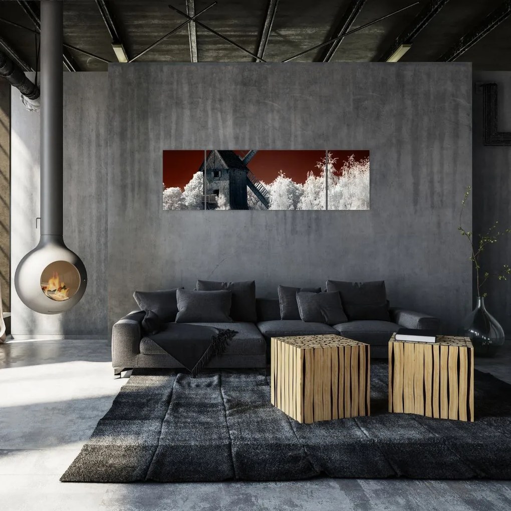 Obraz młyna (170x50 cm)