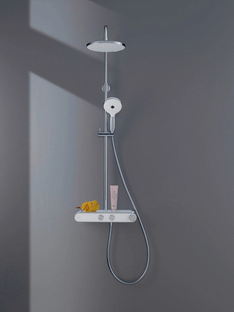 Duravit Duschsystem mit Thermostat und Glasablage