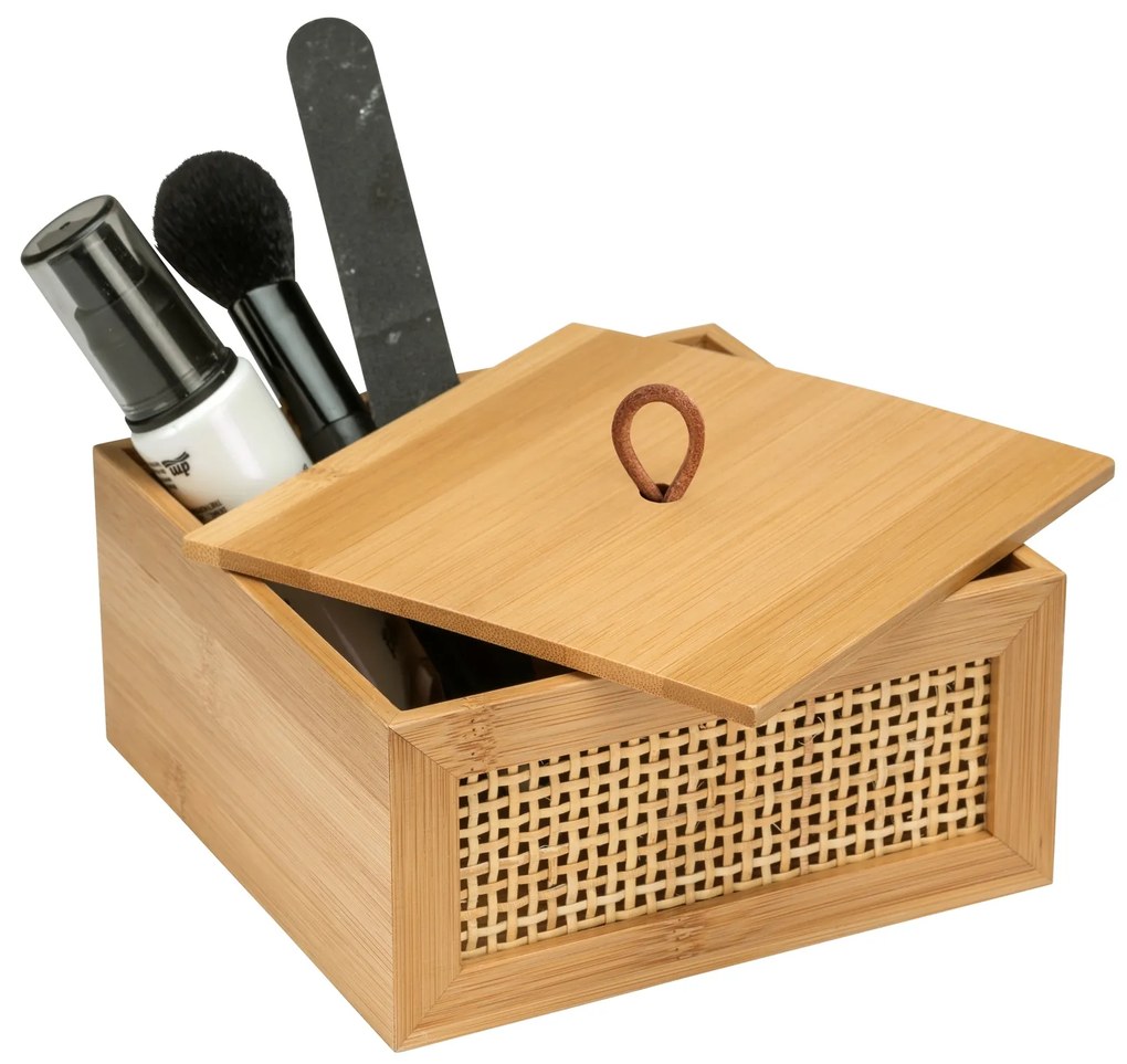 Pojemnik na kosmetyki ALLEGRE BAMBOO, 15 x 7 x 15 cm, WENKO