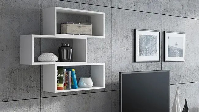 Biała Modułowa Półka Wisząca H5-Z15