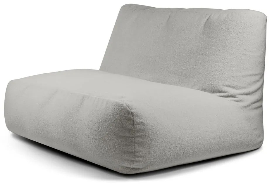 Jasnoszary worek do siedzenia z materiału bouclé Sofa Tube – SLOWDOWN