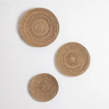 Zestaw 3 Dekoracyjnych Talerzy Junin Miel - Sklum
